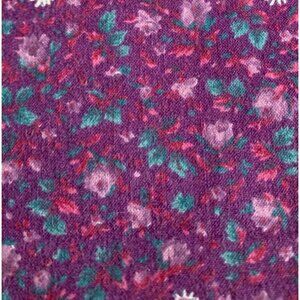 Peter Pan Fabrics Floral Cotton Fabric 1/2 yard x 44" Purple Green Sewing Quilti